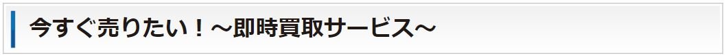 今すぐ売りたい！～即時買取サービス～